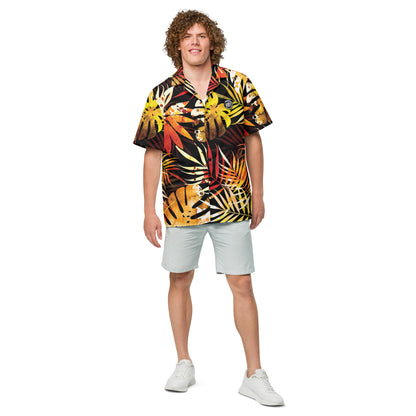 Chemise Bomboclaat "Tropical" à boutons unisexe