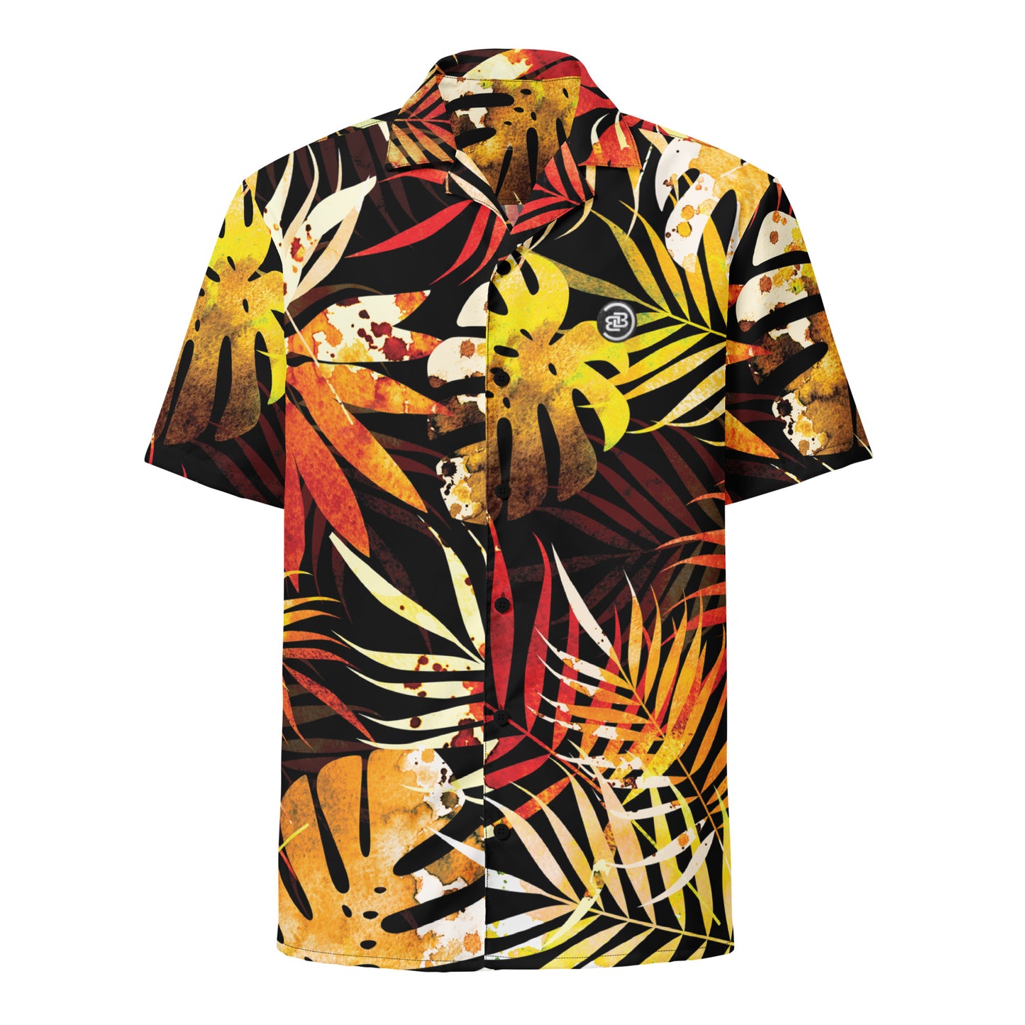 Chemise Bomboclaat "Tropical" à boutons unisexe