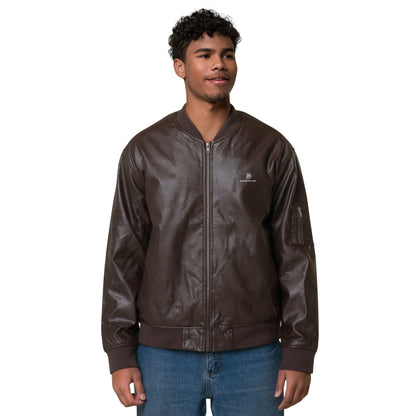 Chaqueta bomber de cuero