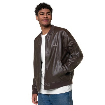 Chaqueta bomber de cuero